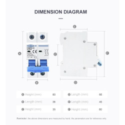 3A TOMZN MCB DC 2P 1000V C3 3A Circuit Breaker Solar PV Panel Surya